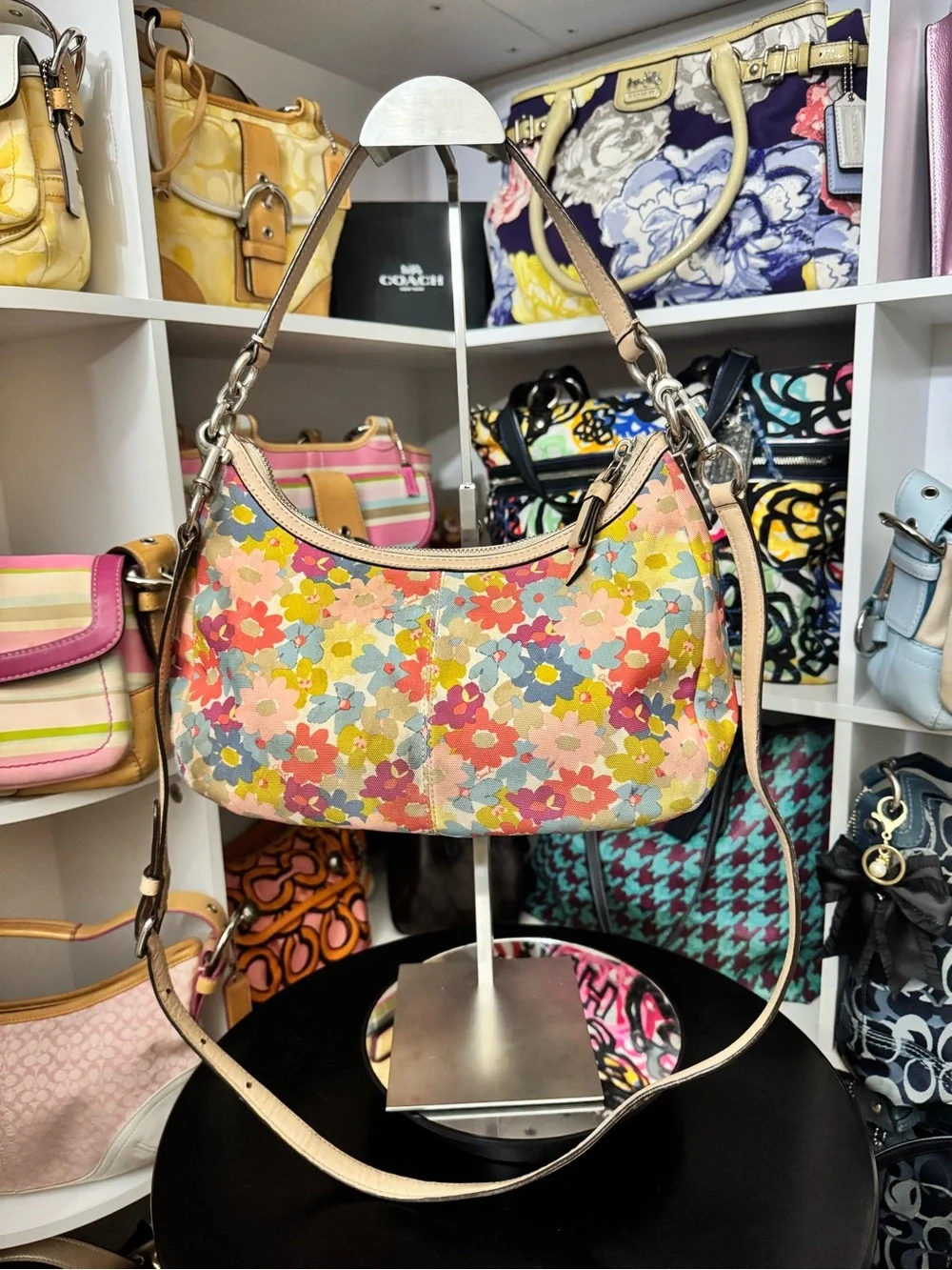 Coach Peyton Floral Canvas 2-Way Demi Bag